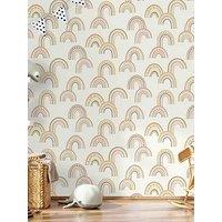 Holden Decor Boho Rainbow Wallpaper - Blush/Orange