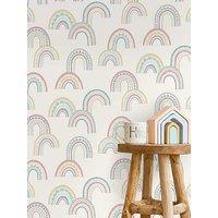 Holden Decor Boho Rainbow Wallpaper - Pink/Duckegg
