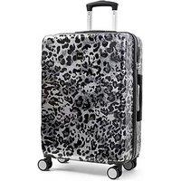 Rock Luggage Savannah Silver Leopard Print Medium Suitcase