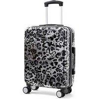 Rock Luggage Savannah Silver Leopard Print Small Suitcase