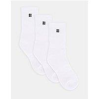 Sweaty Betty Womens Training Essentials Crew 3 Pack Socks - White