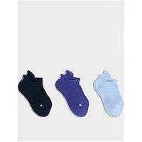 Sweaty Betty Womens Training Workout Trainer 3 Pack Socks - Blue