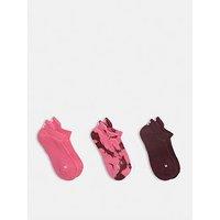 Sweaty Betty Womens Training Workout Trainer 3 Pack Socks - Red