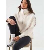 Sweaty Betty Womens Training Radiant Half Zip Sweatshirt - Beige