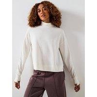 Sweaty Betty Womens Training After Class Funnel Neck Sweatshirt - White