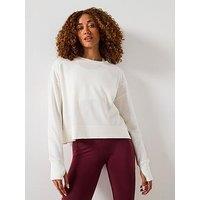 Sweaty Betty Womens Training After Class Crop Sweatshirt - White