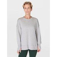 Sweaty Betty Womens Training After Class Longline Sweatshirt - Grey