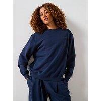 Sweaty Betty Womens Training Revive Crew Neck Sweatshirt - Navy