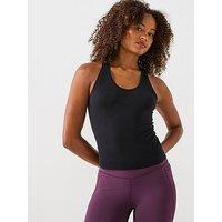 Sweaty Betty Womens Training Athlete Crop Seamless Workout Tank Top - Black