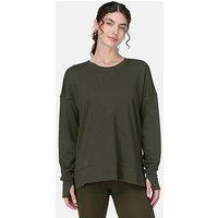 Sweaty Betty Womens Training After Class Longline Sweatshirt - Green