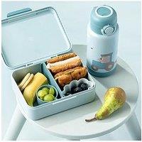 Done By Deer Lunch Box W/Divider Tiny Farm Blue