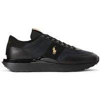 Polo Ralph Lauren Train 89 Leather/Nylon Sneakers - Black/Gold