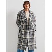 Barbour Beattie Double Breasted Wool Coat - Grey