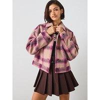 Tommy Jeans Wool Trucker Jacket - Pink