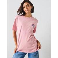 Tommy Jeans Relax Washed Heart T-Shirt - Pink