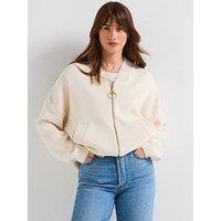 Barbour Milda Knitted Bomber - Off White