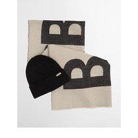 Barbour International Bintl Pendle Beanie & Milla Scarf Gift Set - Black