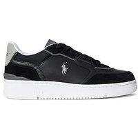 Polo Ralph Lauren Open Masters Leather/Suede Sneakers - Black/Grey