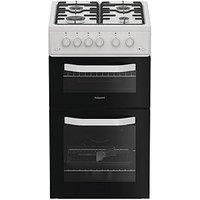 Hotpoint Htg5Gcw 50Cm Gas Twin Cooker - White