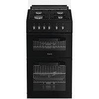 Hotpoint Hdg5Gcb 50Cm Gas Double Cooker - Black