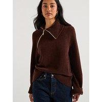 Barbour International Saskia Knitted Jumper - Brown