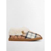 Barbour Eloise Tartan Bootie Slipper - Brown