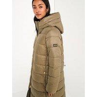 Barbour International Longline Olivios Puffer Jacket - Green