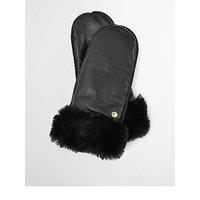 Barbour Daniella Leather Mittens - Black