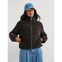 Barbour International B.Intl Hudson Faux Velvet Puffer Jacket - Black