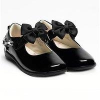 Lelli Kelly Izzy Patent Leather Removeable Bracelet Bow Shoe - Black