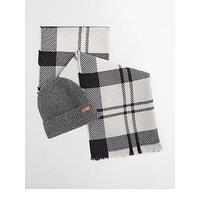 Barbour Pendle Beanie & Blair Scarf Gift Set - Grey