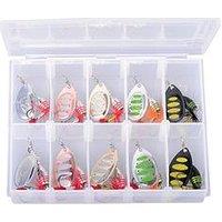 Savage Gear Rotex Spinner Kit - Metal Lures , Effective Sinking Freshwater Spinners, 10-Piece Kit, 8G Each - Ideal For Predator Fishing
