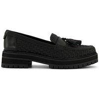 Toms Cara Woven Pu Loafer - Black