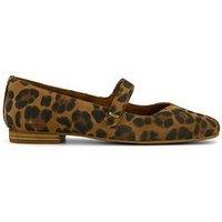 Toms Bianca Suede Leopard Print Shoe - Brown