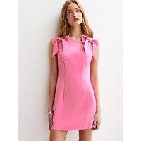 New Look Pink Bow Strap Mini Shift Dress