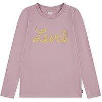 Levi'S Girls Long Sleeve Applique Top - Pink