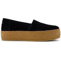 Toms Valencia Platform Shoe - Black
