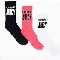 Juicy Couture Crew Socks 3 Pack - Multi