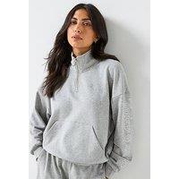 Juicy Couture Castella Fleece Diamante Oversized Sweater - Grey