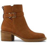 Toms Hailey Buckle Water Resistant Suede Boot - Tan