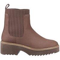Toms Millie Water Resistant Leather Boot - Brown