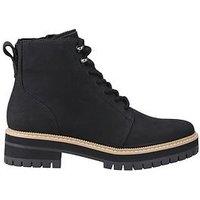 Toms Wylder Water Resistant Leather Boot - Black