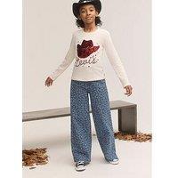 Levi'S Girls Jacquard High Rise Baggy Jeans - Blue