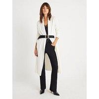 River Island Belted Shawl Maxi Cardi - Cream