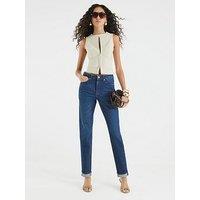 River Island Mom Sculpt Barney Jeans - Blue