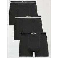 Ellesse Men'S Ambria Trunks 3 Pack - Black
