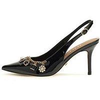 Guess Naska2 Charm Heeled Slingback - Black
