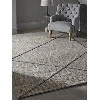 The Very Collection Stellar Diamond Wool Rug - Grey