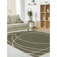 Very Home Polyester Squiggle Rug - Sage