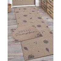 Very Home Hello Pumpkin Runner & Doormat Set - Natural